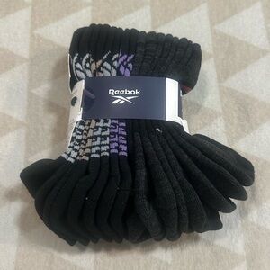 Reebok ladies 8 pack low cut performance athletic socks black